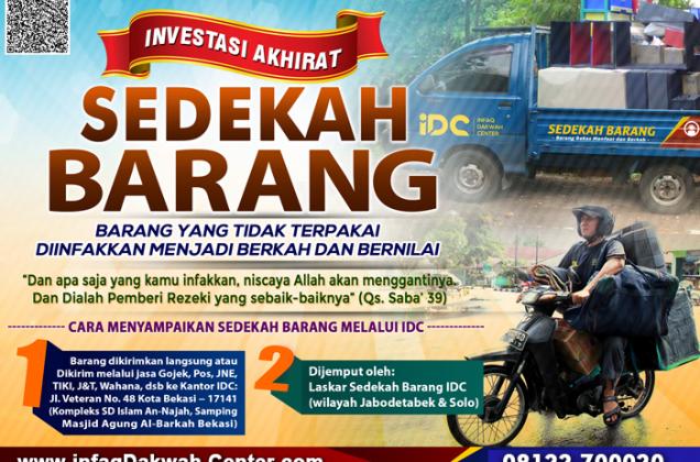 PROGRAM SEDEKAH BARANG: Barang Tak Terpakai, Diinfakkan Menjadi Berkah dan Bernilai